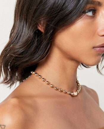 Gold Bead Choker & Bracelet Set - 18K Plated Minimalist Jewelry | Versatile Layered Set for Weddings & Parties