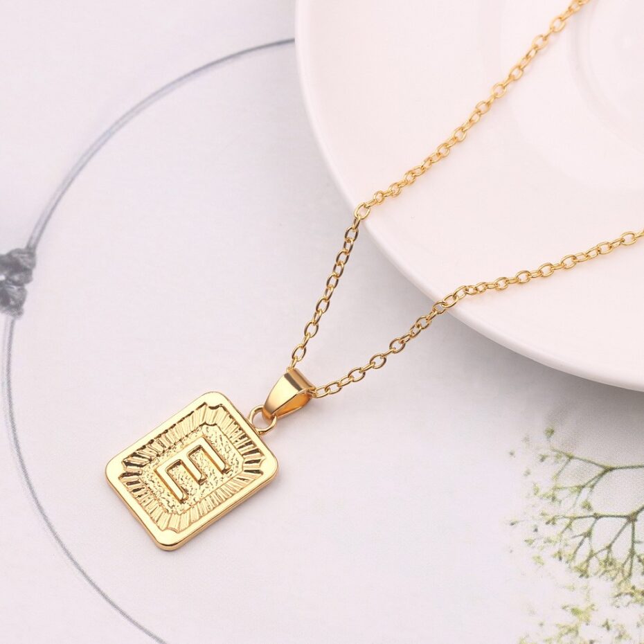 18K Gold Custom Initial Necklace - Personalized Engraved Dainty Jewelry Gift for Women | Luxury Heirloom Quality