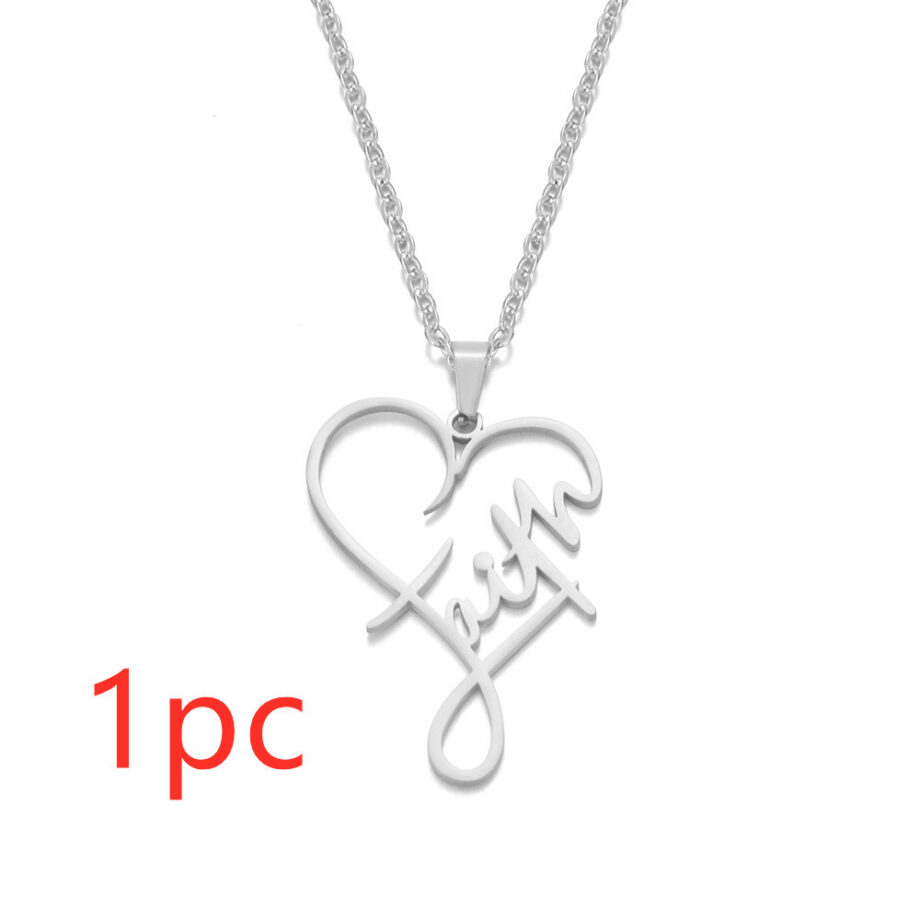 Heart of Faith Pendant Necklace - S925 Sterling Silver Interfaith Jewelry | Personalized Spiritual Gift for Her