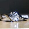 Radiant Flash Sparkle Ring - S925 Silver Cubic Zirconia Jewelry | High-Shine Statement Band for Parties & Weddings