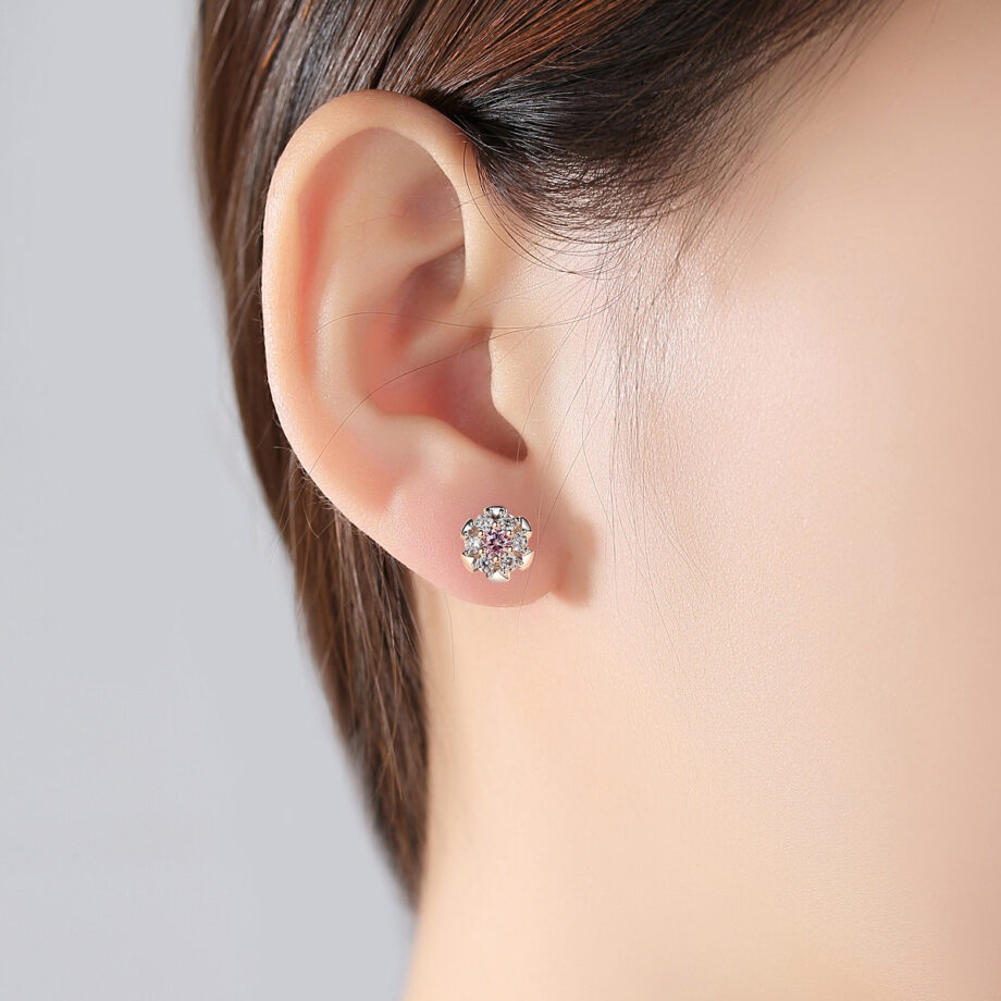 Korean Two-Tone Gold Flower Cuff Ring - Modern Chunky Jewelry | K-Fashion Statement Piece for Bold Outfits