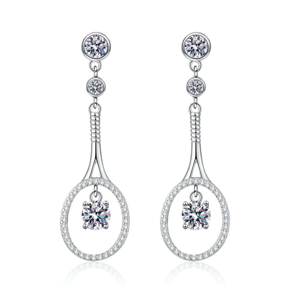 Long Tassel Moissanite Earrings - Bohemian S925 Silver Dangles | Hypoallergenic Jewelry with Movement & Sparkle