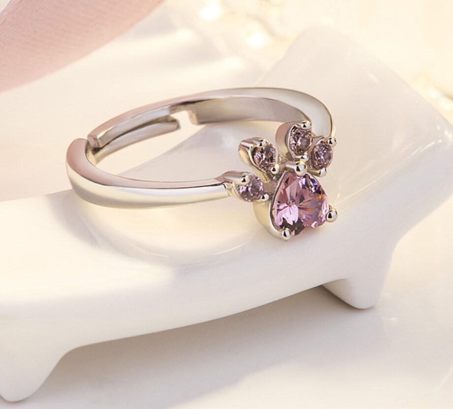 Cat Bear Dog Paw Ring Set - Whimsical S925 Silver Animal Jewelry | Pet Lover Gifts for Women & Teens