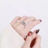 1 Carat Moissanite Four-Claw Ring - S925 Silver Engagement Jewelry | Ethical Diamond Alternative for Brides
