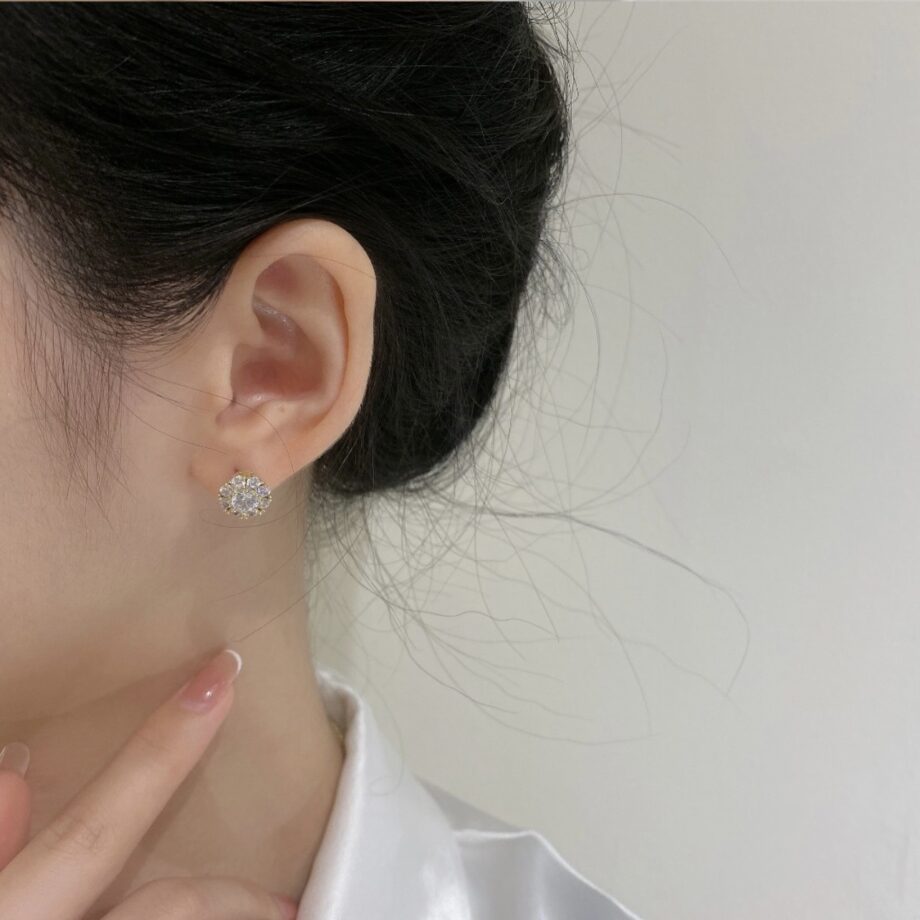 Rotatable Silver Hoops