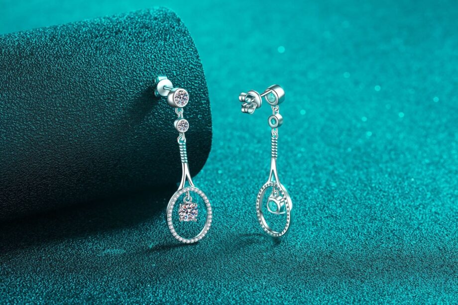 Long Tassel Moissanite Earrings - Bohemian S925 Silver Dangles | Hypoallergenic Jewelry with Movement & Sparkle