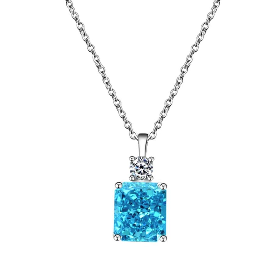 High Carbon Lab-Grown Diamond Necklace - Durable S925 Silver Jewelry | Hypoallergenic Sparkle for Sensitive Skin