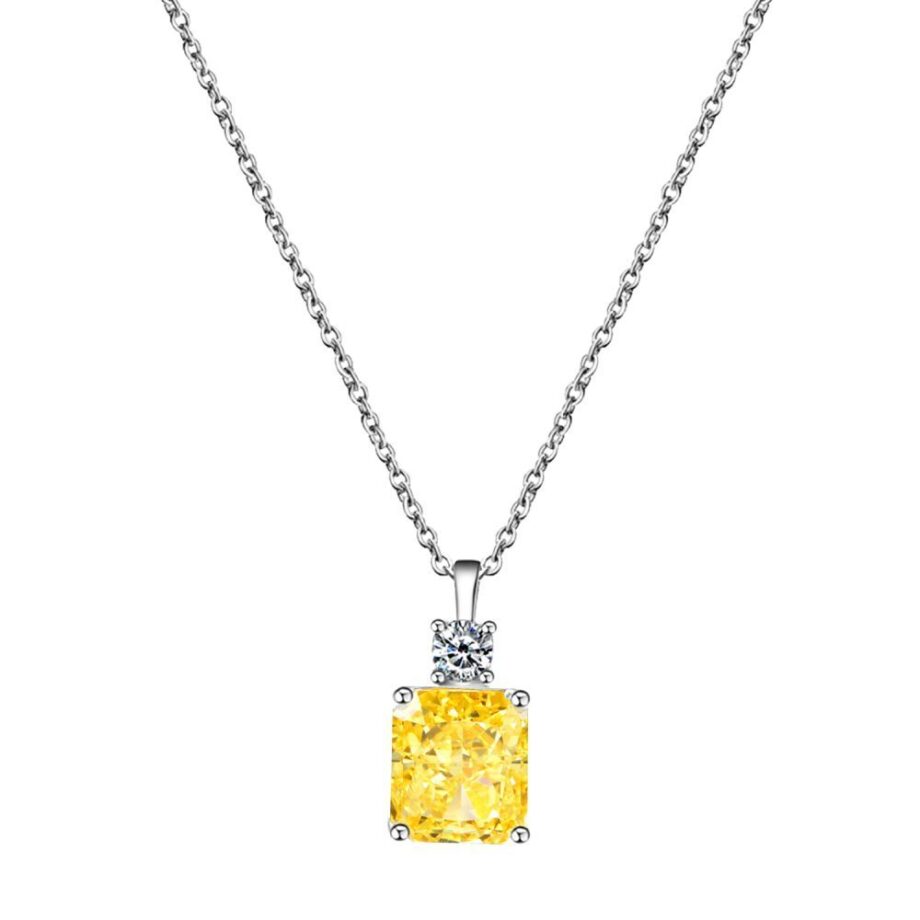 High Carbon Lab-Grown Diamond Necklace - Durable S925 Silver Jewelry | Hypoallergenic Sparkle for Sensitive Skin