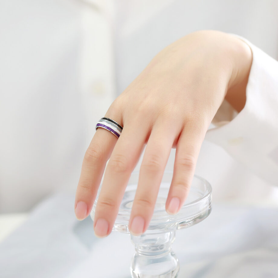 Bisexual Transgender Asexual Pride Ring - Bold LGBTQ+ Identity Jewelry | Titanium Steel Statement Band for Pride