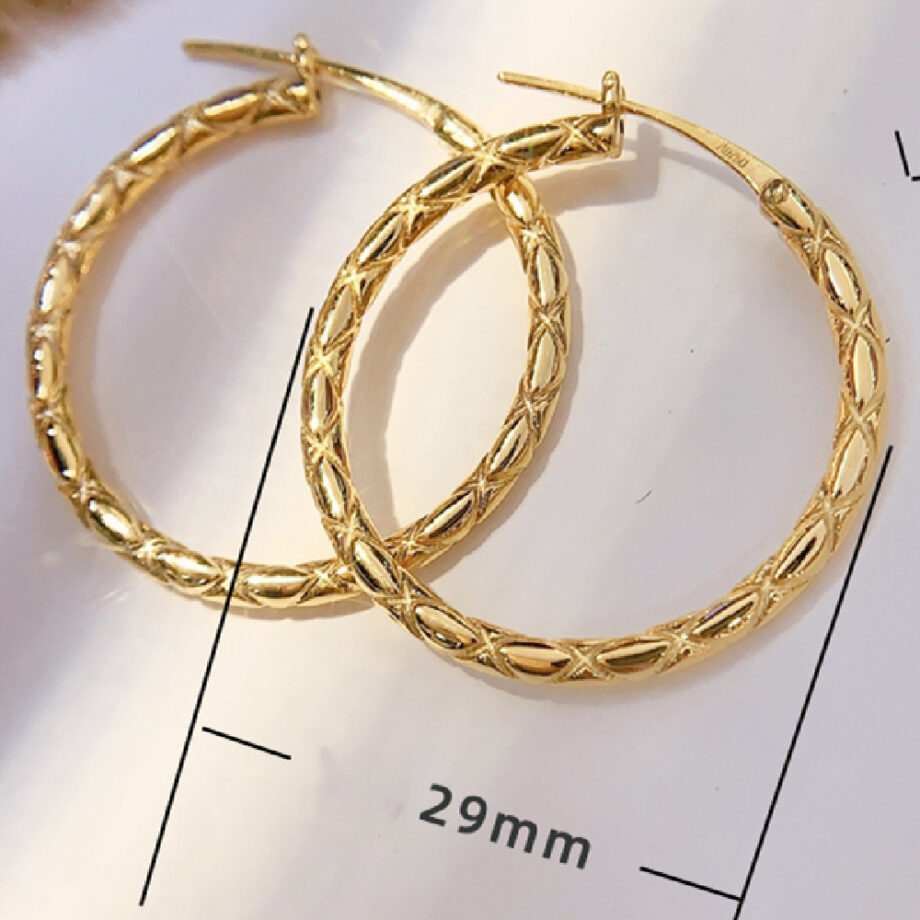Gold Rhombus Hoops