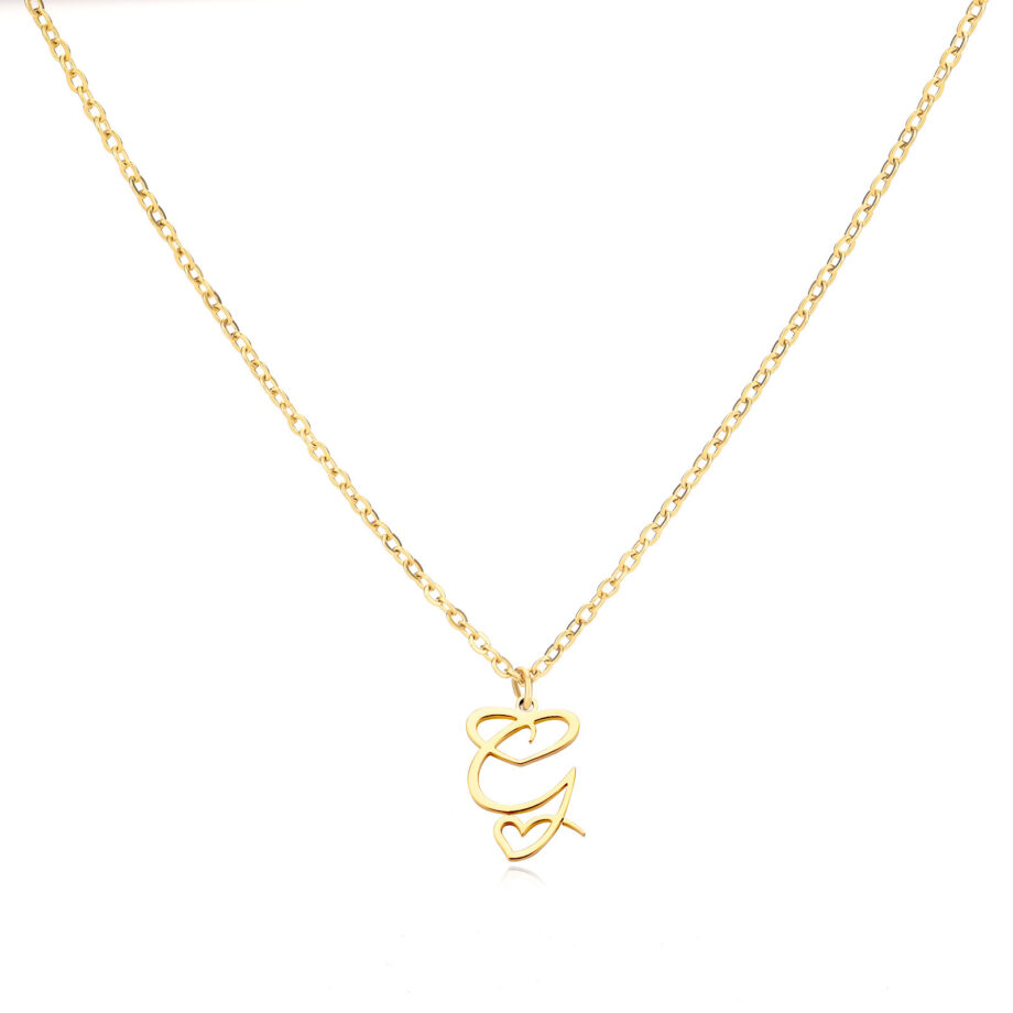 Alphabet Letter Necklace - 18K Gold Custom Initial Jewelry | Dainty Personalized Gift for Women & Teens