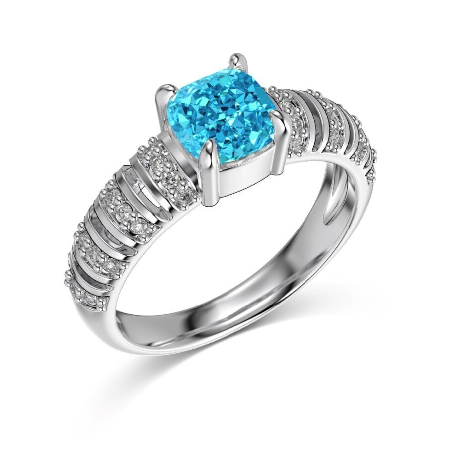 S925 Silver Ice Flower Inlaid Hollow Ring - Elegant Floral Design Jewelry | Unique Botanical Inspired Stackable Band