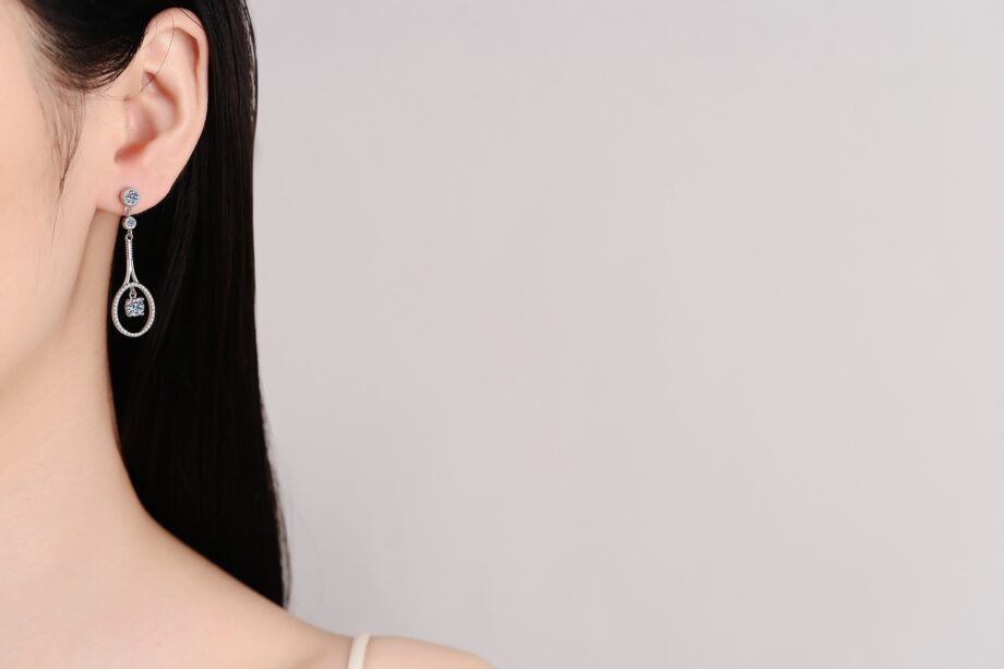 Long Tassel Moissanite Earrings - Bohemian S925 Silver Dangles | Hypoallergenic Jewelry with Movement & Sparkle