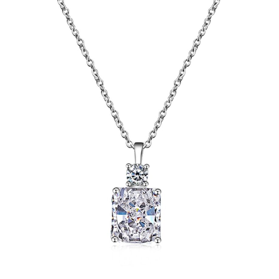 High Carbon Lab-Grown Diamond Necklace - Durable S925 Silver Jewelry | Hypoallergenic Sparkle for Sensitive Skin