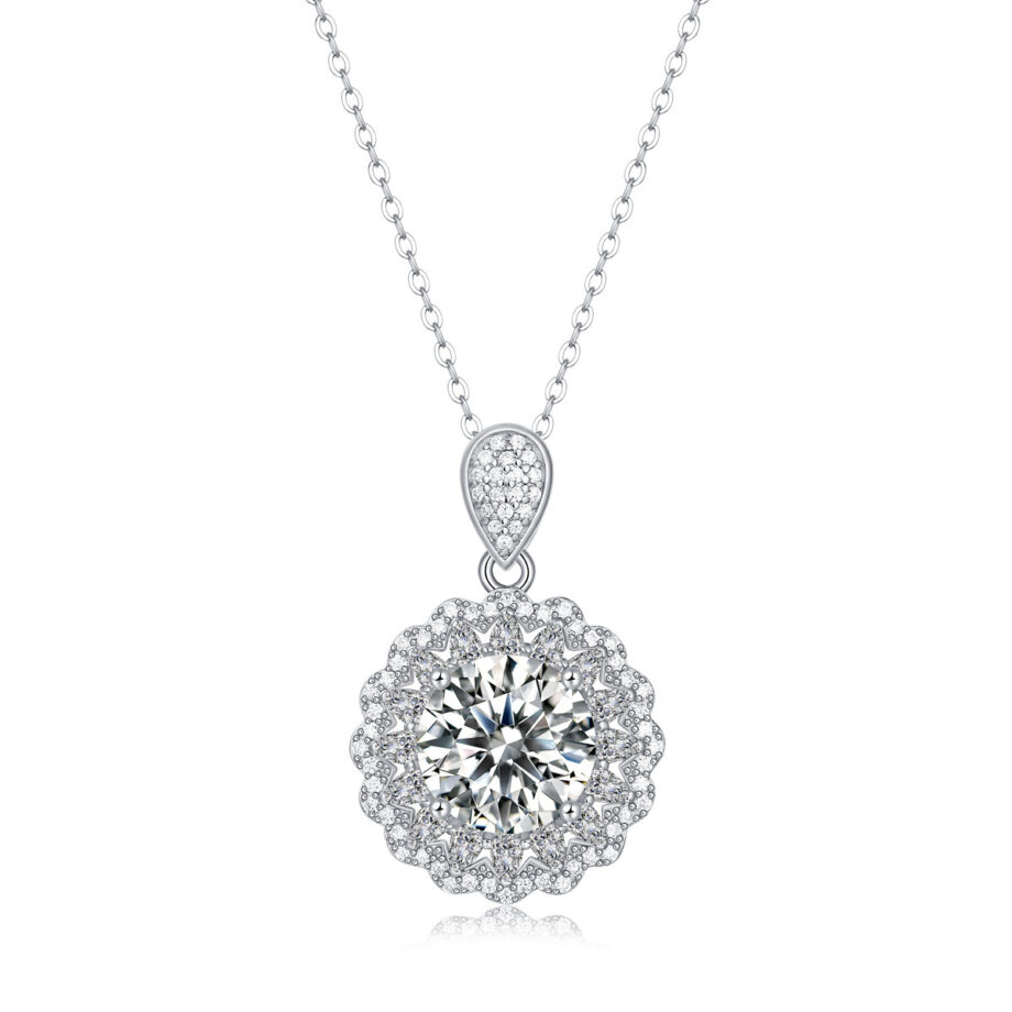 Moissanite Solitaire Pendant Necklace - S925 Sterling Silver Ethical Jewelry | Everyday Luxury for Sensitive Skin