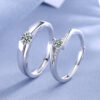 Matching S925 Sterling Silver Couple Rings - Timeless Love Symbol Jewelry | Engraved Bands for Weddings & Anniversaries