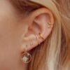 Star & Moon Zircon Flower Earrings - S925 Silver Celestial Jewelry | Boho Wedding Earrings for Brides & Bridesmaids