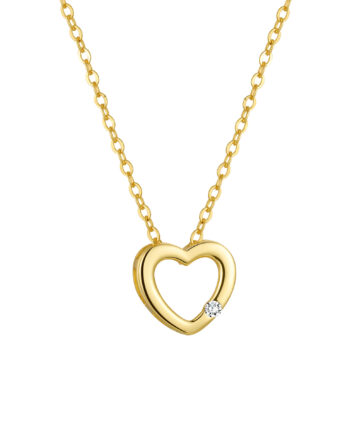 18K Gold Diamond Heart Necklace - Ethical Solitaire Pendant | Romantic Gift for Her | Luxury Everyday Jewelry