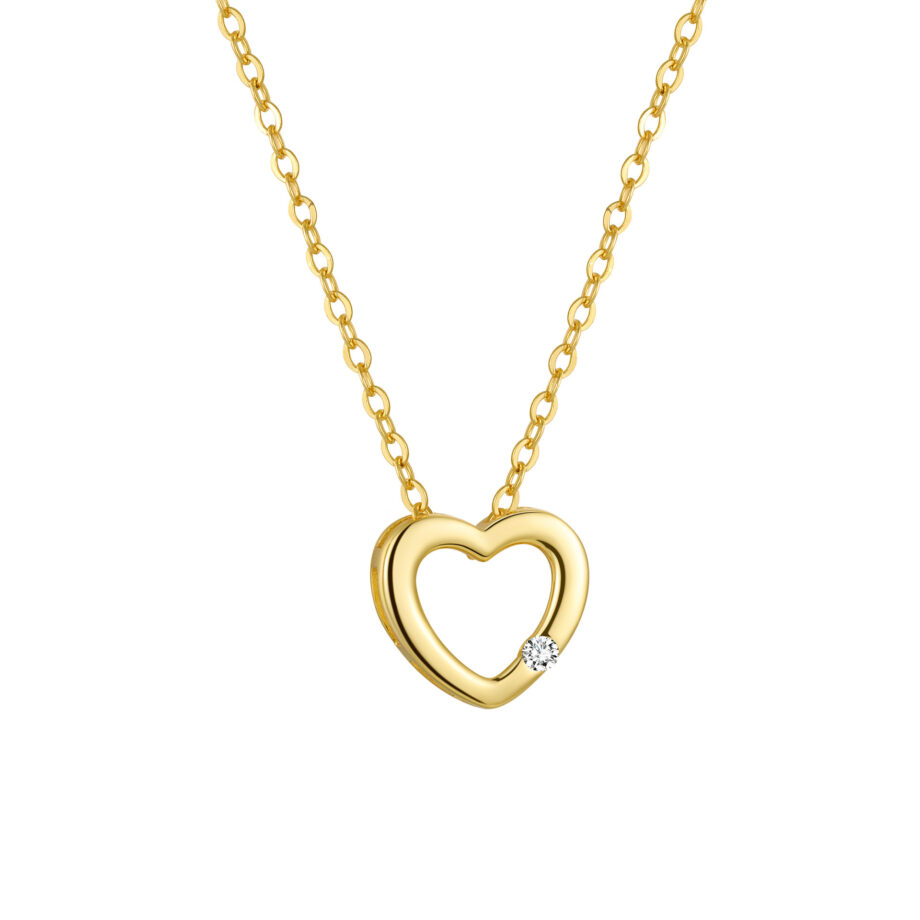 Gold Diamond Heart