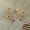 Opal Butterfly Love Drop Zircon Earrings | 14k Gold & S925 Silver