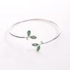 S925 Sterling Silver Bud Opal Bracelet | Literary Tender Leaf Design – Hypoallergenic & Handcrafted