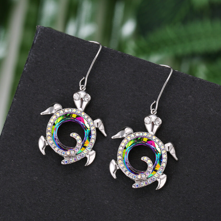 Turtle Opal Pendant Stud Earrings | 925 Sterling Silver – Hypoallergenic & Handcrafted