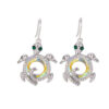 Turtle Opal Pendant Stud Earrings | 925 Sterling Silver – Hypoallergenic & Handcrafted