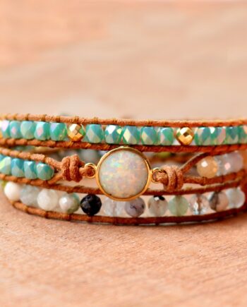 Opal Braided Bracelet | Handcrafted Sterling Silver Boho Jewelry – Hypoallergenic & Adjustable