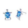 Opal Turtle Stud Earrings | European & American Style Jewelry – Hypoallergenic 925 Silver