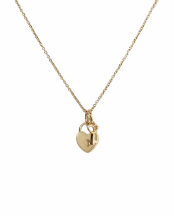 Lock & Key Couple Necklace Set - 18K Gold Symbolic Love Jewelry | Matching Valentines Gift for Him & Her